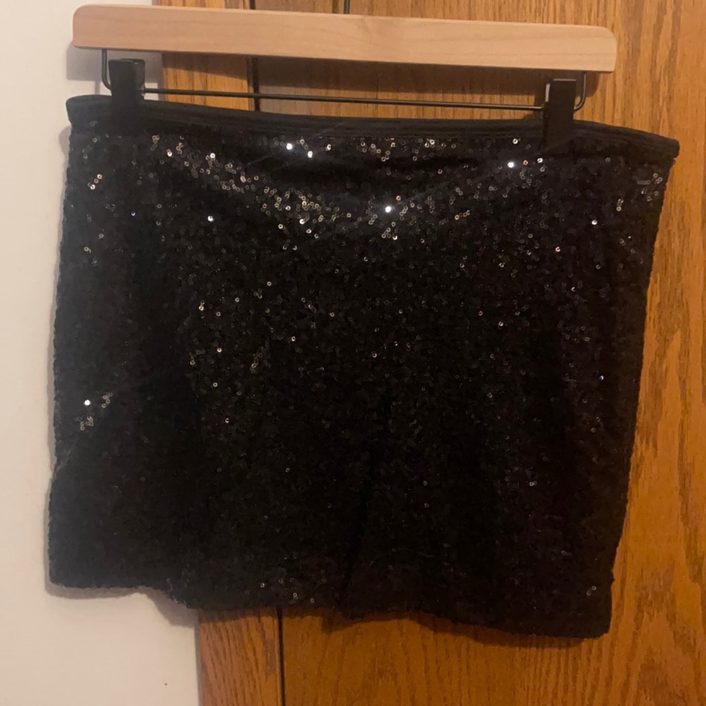 Express Sequin Mini Skirt